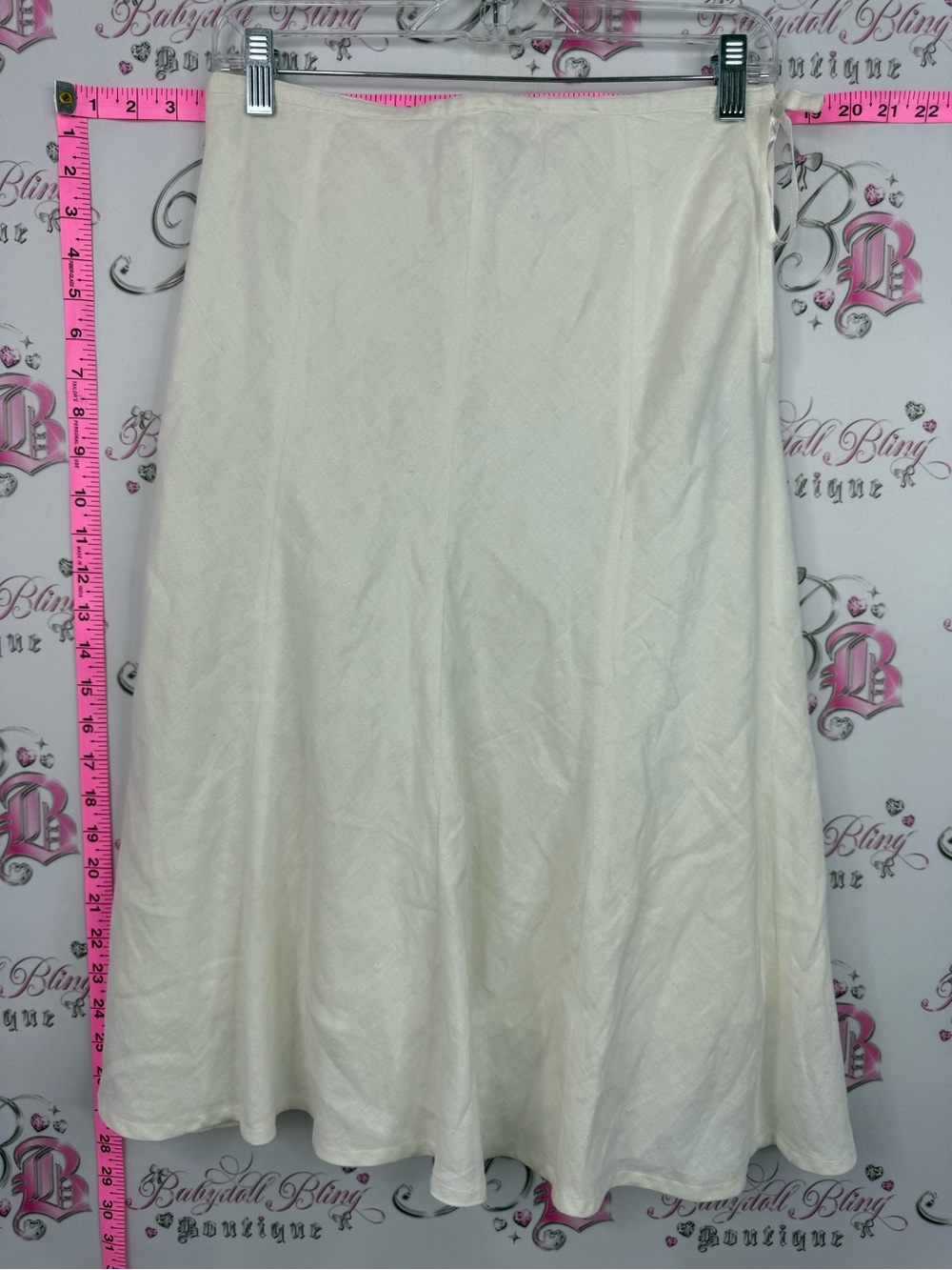 le chateau linen white skirt Cream A-Line Skirt